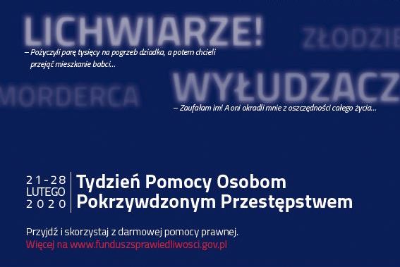Read more about the article Tydzień Pomocy Osobom Pokrzywdzonym Przestępstwem
