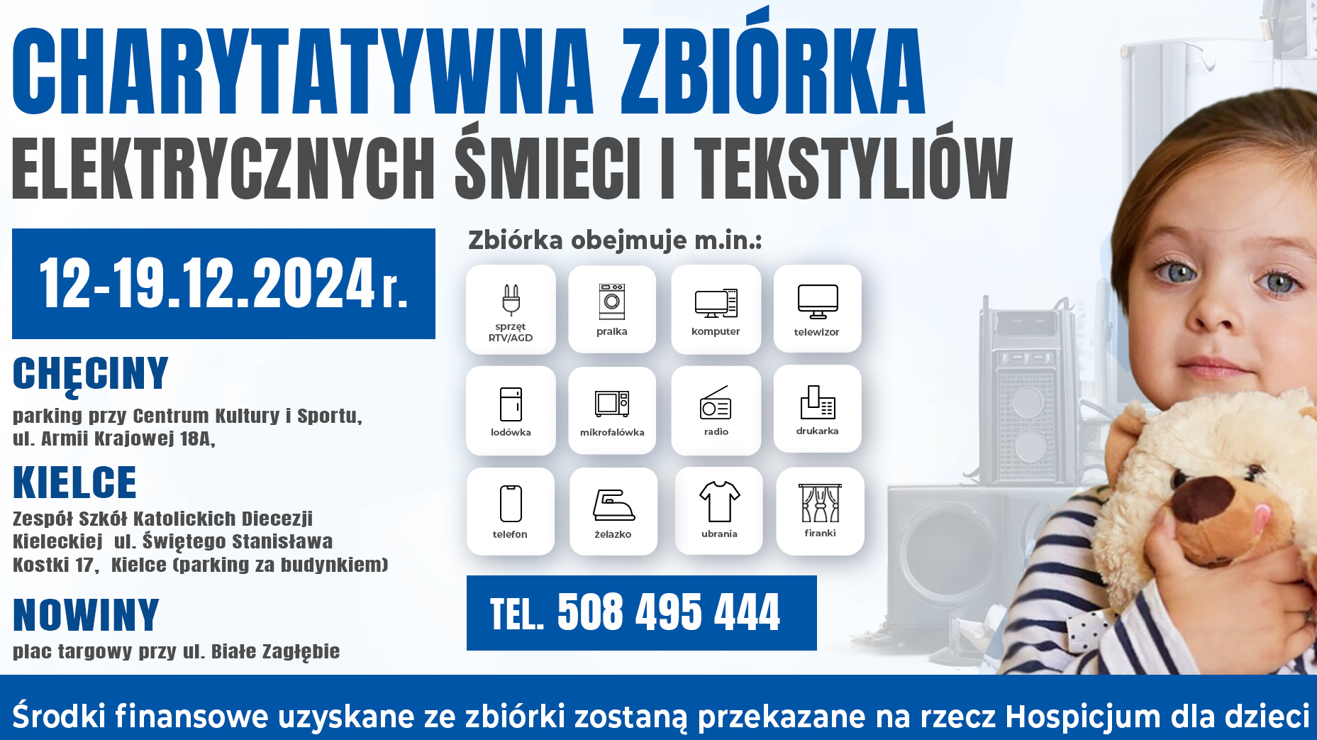 Read more about the article Tekstylia i elektrośmieci mogą wesprzeć chore dzieci